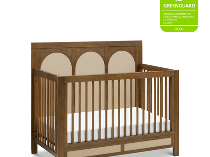 M24801NLPSEW,Namesake,Eloise 4-in-1 Convertible Crib in Natural Walnut & Performance Sand Eco-Weave