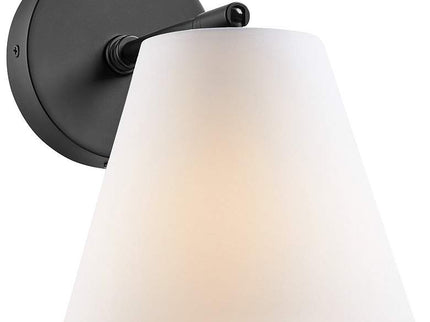 1-Light Wall Sconce in Matte Black (Set of 2)