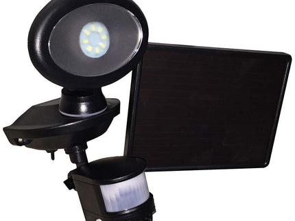 10" High Black Solar LED Security Camera and Spot Light
