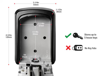 Master Lock Wall Mount Combination Dials Lock Box