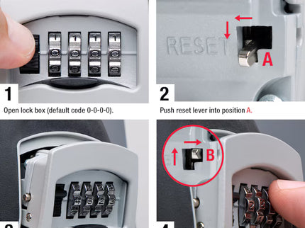Master Lock Wall Mount Combination Dials Lock Box