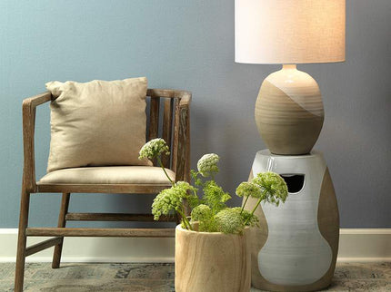 Jamie Young Canyon 12" High Brown Natural Wood Vase