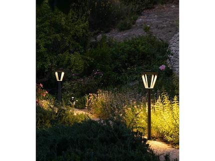 Metro 28"H Space Gray Dusk-to-Dawn Solar LED Outdoor Path Light