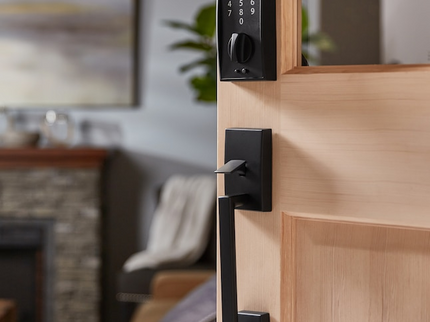 Schlage Touch Century Matte Black Touchscreen Keypad Electronic Deadbolt and Handle Lock