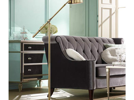 360 Lighting Dawson Antique Brass Adjustable Boom Arm Pharmacy Floor Lamp