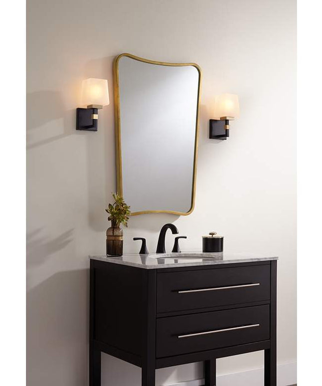 Possini Euro Beauregard Wall Sconce Set with Uttermost Segundo Wall Mirror