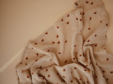 Mushie Organic Cotton Muslin Swaddle Blanket