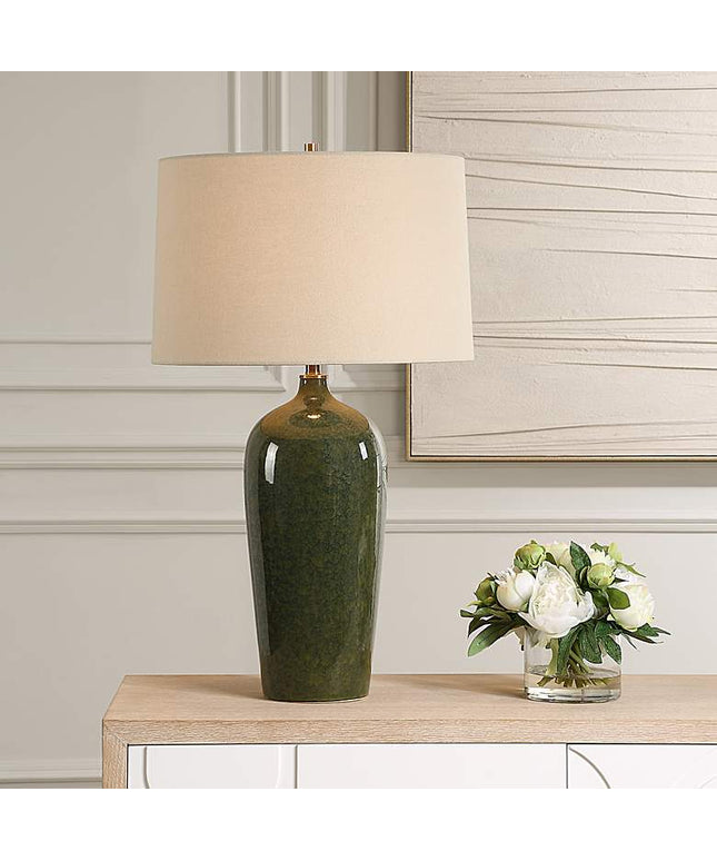 360 Lighting Anson 27 1/2" High Emerald Green Ceramic Table Lamp