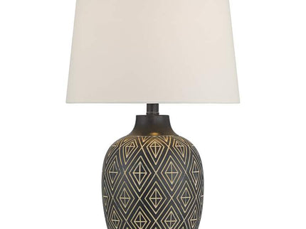 360 Lighting Benito 23 1/2" High Diamond Pattern Jar Table Lamp
