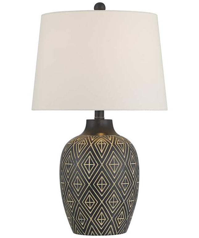 360 Lighting Benito 23 1/2" High Diamond Pattern Jar Table Lamp