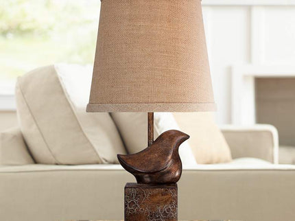 360 Lighting Bird Moderne 15 1/2" Crackle Finish Small Accent Lamp