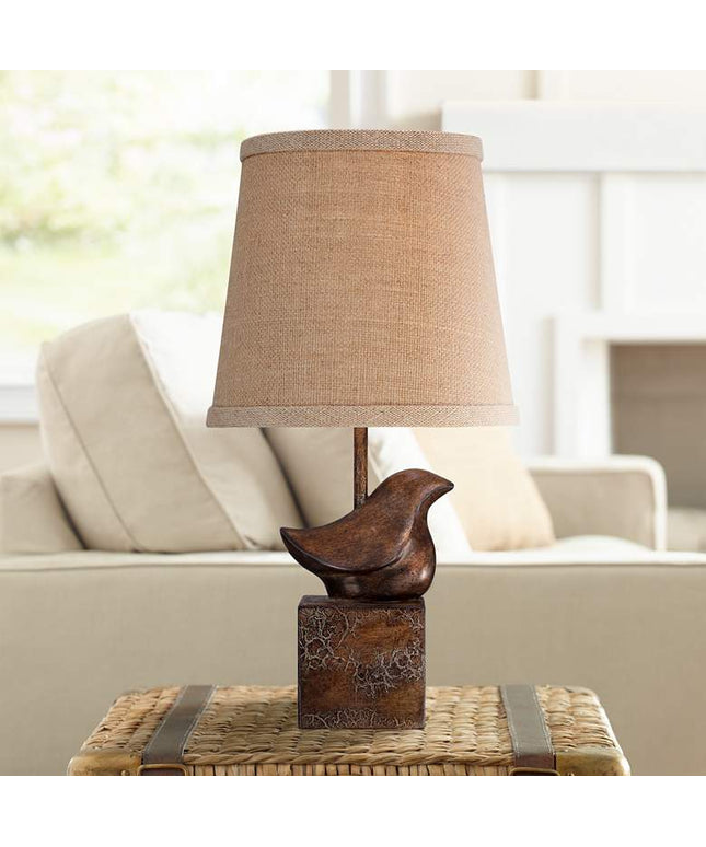 360 Lighting Bird Moderne 15 1/2" Crackle Finish Small Accent Lamp