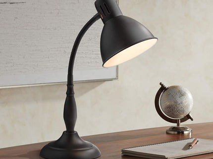 360 Lighting Breck 17" Traditional Bronze Flex Arm Gooseneck Desk Lamp