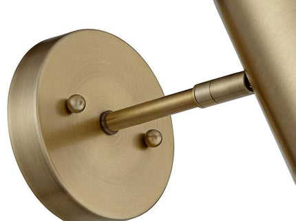 360 Lighting Carla 7" High Polished Brass Hardwire Wall Lamps Set of 2