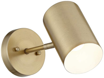 360 Lighting Carla 7" High Polished Brass Hardwire Wall Lamps Set of 2