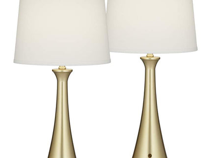 360 Lighting Karl 27 1/2" Modern Gold USB Table Lamps Set of 2