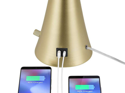 360 Lighting Karl 27 1/2" Modern Gold USB Table Lamps Set of 2