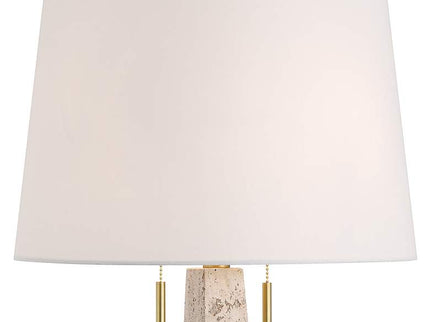 360 Lighting Lorena 29 1/4" Modern Brass and Sandstone Table Lamp