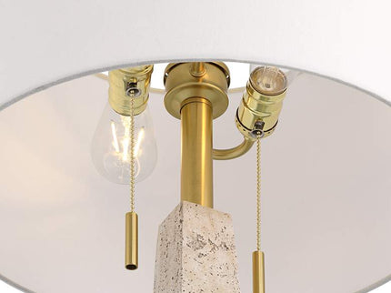 360 Lighting Lorena 29 1/4" Modern Brass and Sandstone Table Lamp