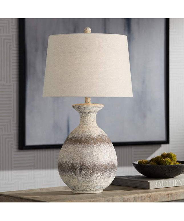 360 Lighting Lorraine 27" High Beige Terracotta Table Lamp
