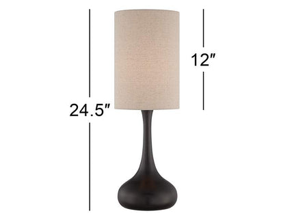 360 Lighting Moderne Droplet 24 1/2" Bronze Modern Table Lamp