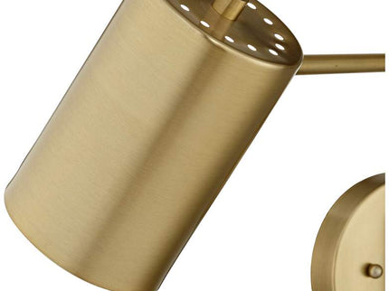 360 Lighting Patt Brushed Brass Swing Arm Plug-In Wall Lamps Set of 2