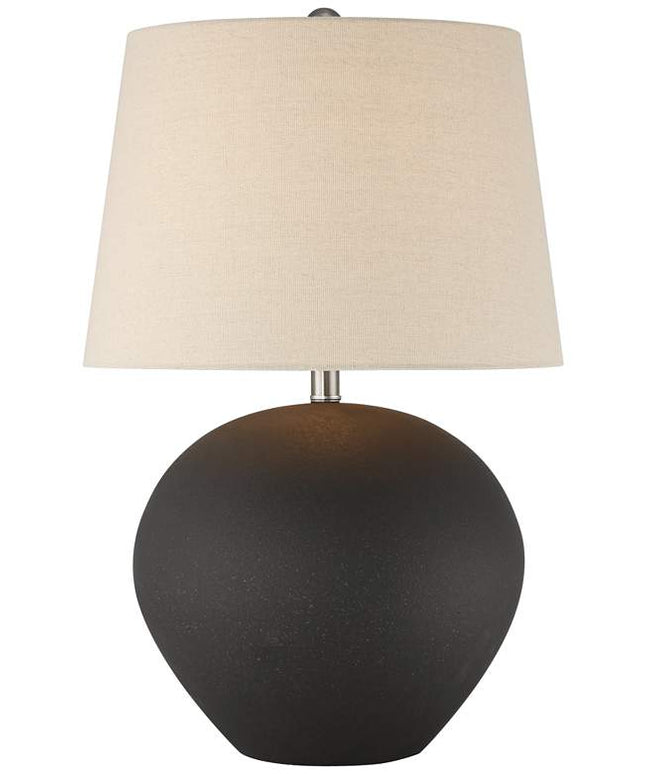 360 Lighting Paulo 24 1/2" High Matte Black Ceramic Pot Table Lamp