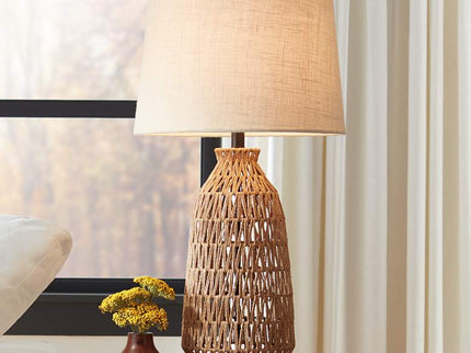 360 Lighting San Carlos 29" Modern Coastal Rattan Wicker Table Lamp