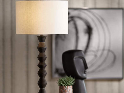 360 Lighting Timberline 32" High Black Faceted Base Table Lamp