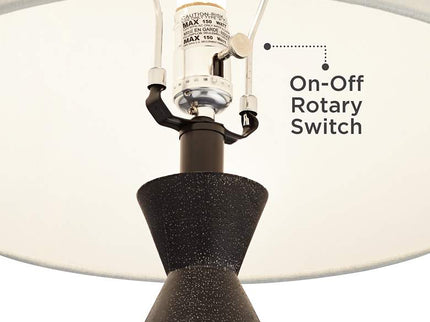 360 Lighting Timberline 32" High Black Faceted Base Table Lamp