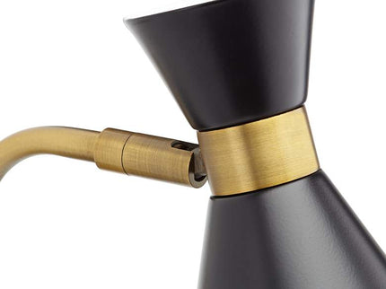 360 Lighting Venice Matte Black Cone Plug-In Wall Lamps Set of 2