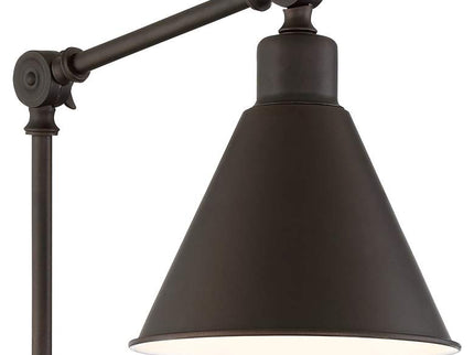 360 Lighting Wray Bronze Metal Adjustable Plug-In Wall Lamps Set of 2