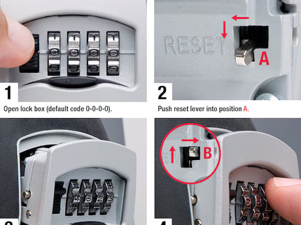 Master Lock Door Knob Combination Dials Lock Box