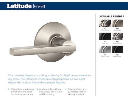 Schlage Encode Century Matte Black Electronic Deadbolt and Latitude Lever Bundle