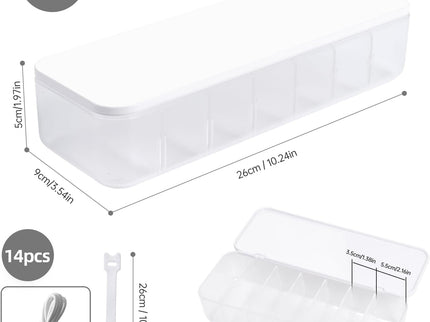 2-Pc Cable Organizer Storage Box with 14 Wire Ties
