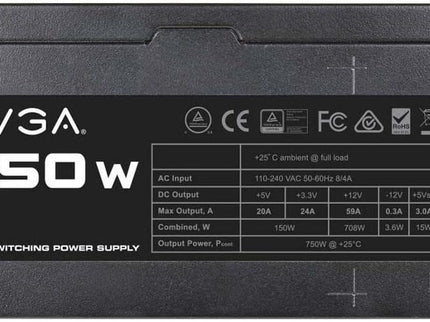 EVGA 750 N1, 750W, 2 Year Warranty