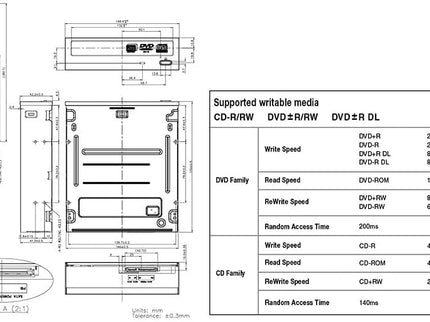 Serial-ATA Internal 24X CD DVD Optical Drives
