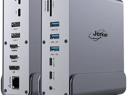 Laptop Docking Station 3 Monitors, 15-in-1 USB-C Dock Station Hub