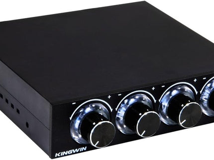Kingwin 4-Channel Fan Controller – LED Display, 3.5" Bay, Independent Knob Control, Easy Setup