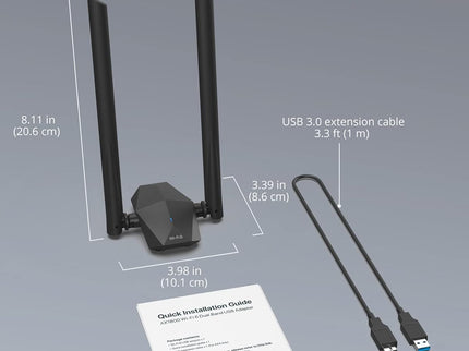 BrosTrend USB WiFi 6 Adapter AX1800 Long Range