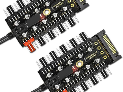 Fan Controller pc Chassis Fan Hub CPU Cooling Fan hub pc 10 Port 12 V SATA to Fan-Header with 4 Pin PWM Controller Corsair Fan