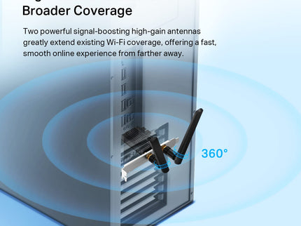 TP-Link WiFi 6 PCIe WiFi Card for Desktop PC AX3000