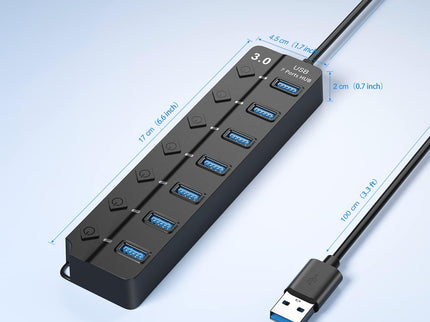 USB Hub 3.0, 7-Port USB Hub