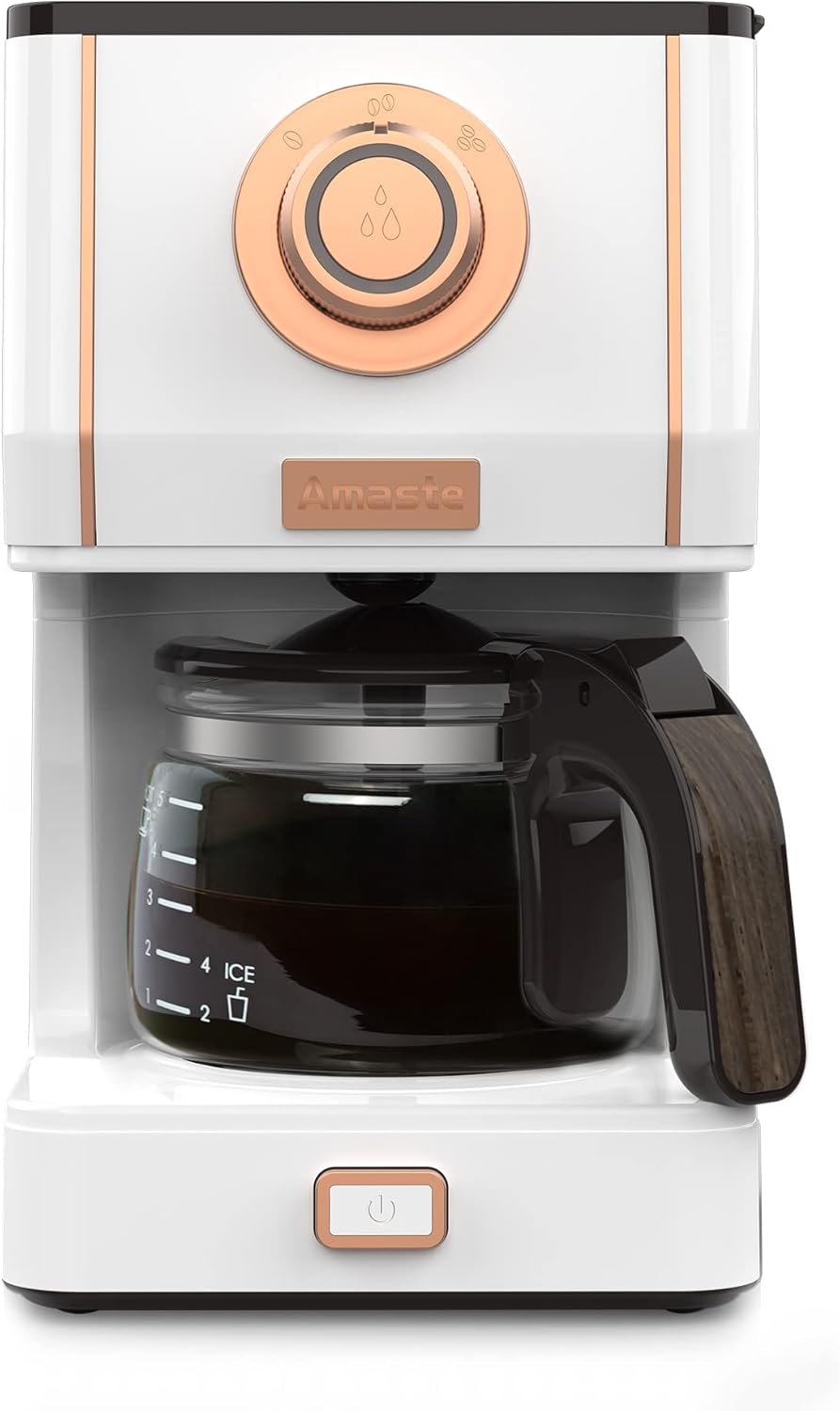 Amaste Retro Style Coffee Machine with 25 Oz Glass Coffee Pot
