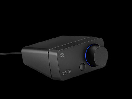 EPOS GSX 300 - External Computer Sound Card - High-Resolution Stereo & 7.1 Surround Sound - LED Volume Dial; Customizable Smart Button - Windows 10 Synchronized