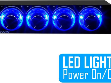 Kingwin 4-Channel Fan Controller – LED Display, 3.5" Bay, Independent Knob Control, Easy Setup