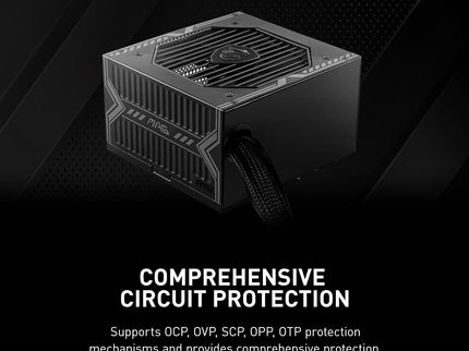 MSI MAG A550BN, Non-Modular Compact 550W Power Supply