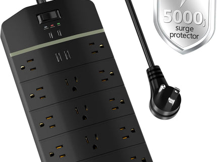 Power Strip,SUPERDANNY 5000 Joules Surge Protector