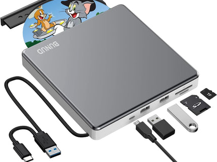 External DVD Drive, USB C Superdrive for Apple USB 3.0