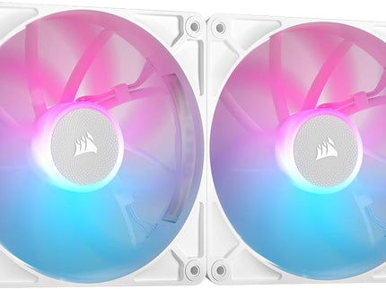 Corsair iCUE Link RX140 RGB 140mm PWM Fans, Dual Pack, Magnetic Dome, White